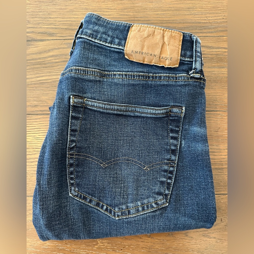 American Eagle Outfitters Bootcut Men's Dark Blue Denim Size 28x30‎ Nice